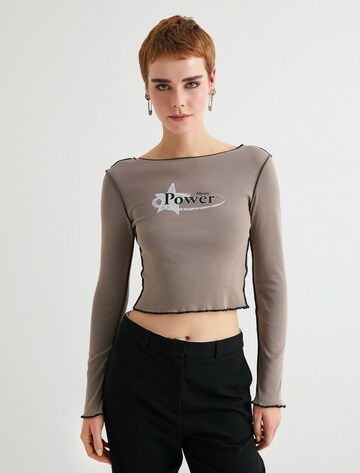 Koton Shirt in Bruin: voorkant