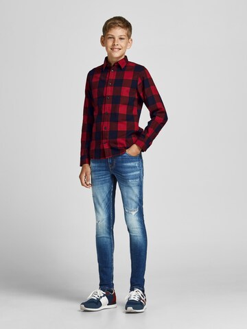 Jack & Jones Junior Regular Fit Hemd 'Gingham' in Rot