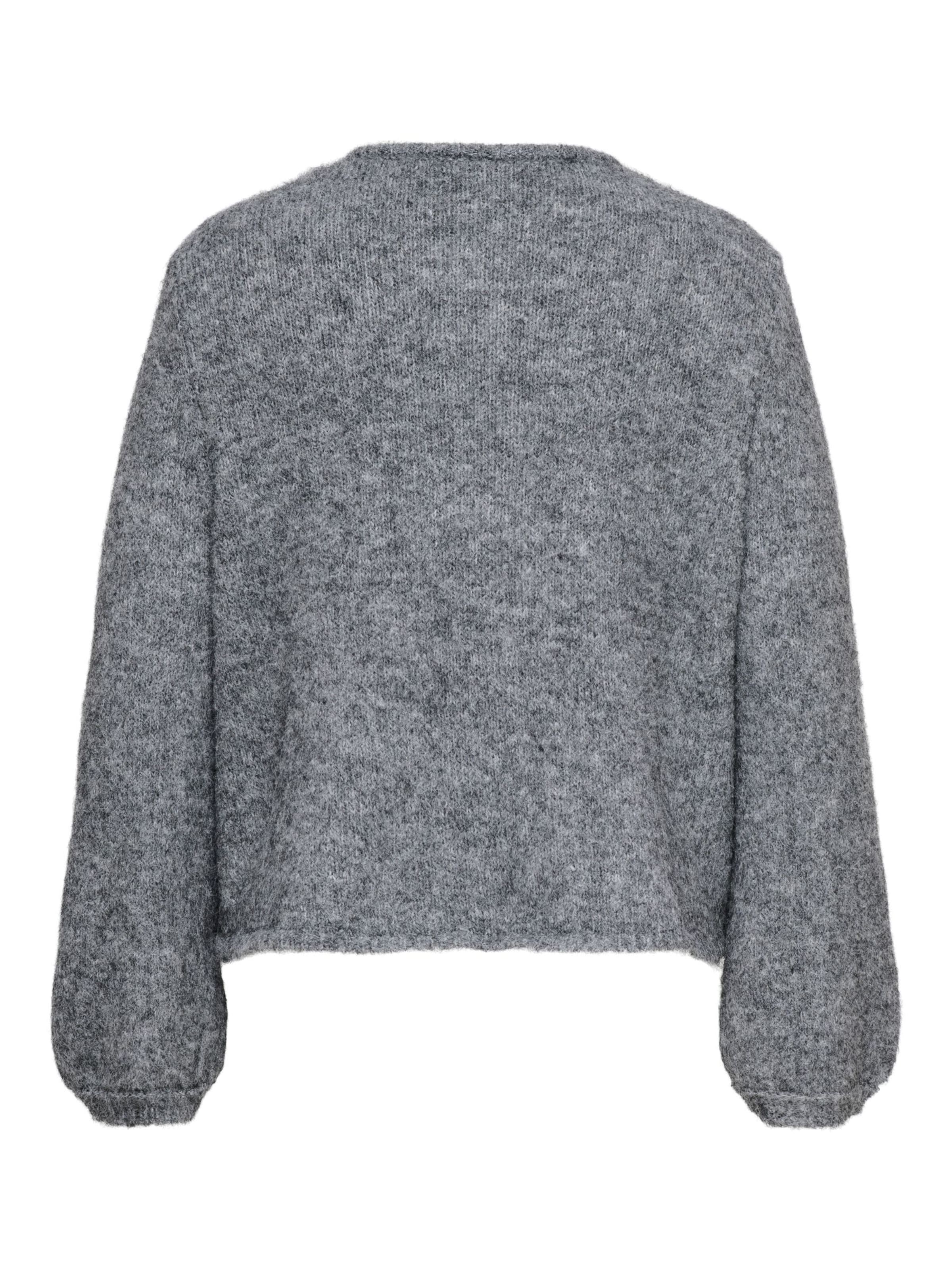 ONLY Carmakoma Gebreid vest 'ZAGGIE' in Grijs