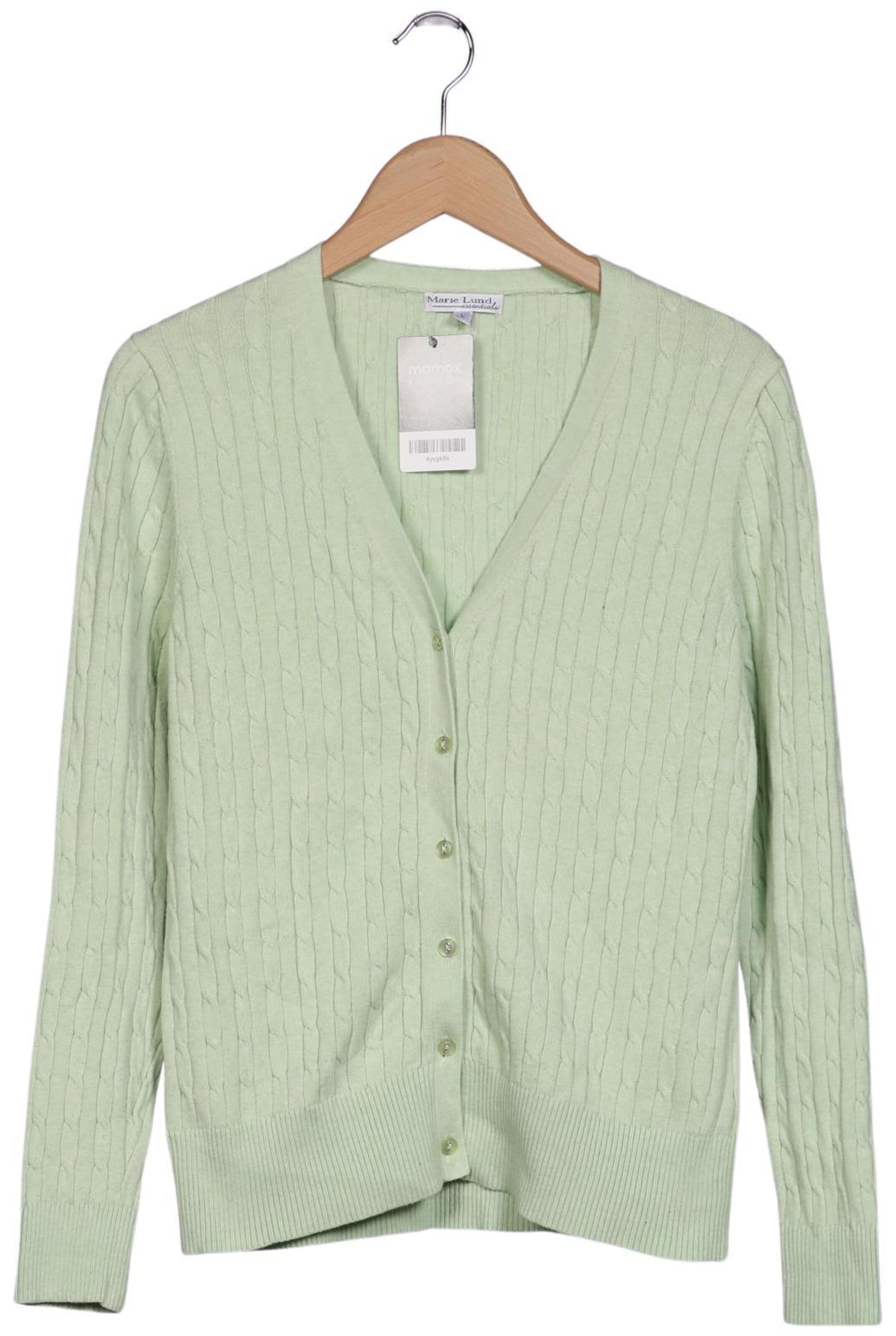 Marie Lund Strickjacke L in Grün: Vorderseite