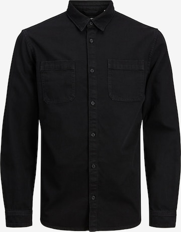 JACK & JONES Regular fit Overhemd 'Jeff' in Zwart: voorkant