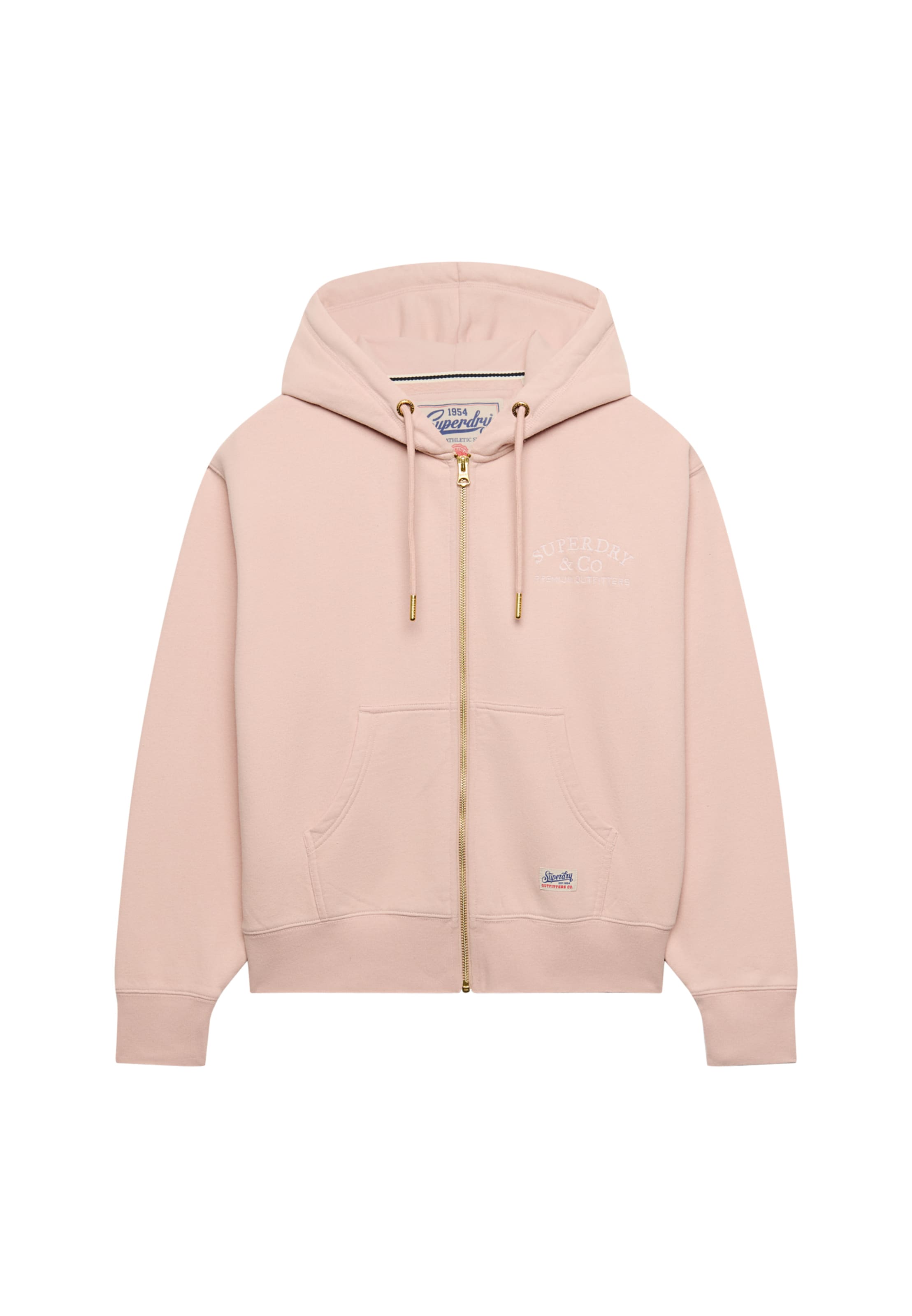 Superdry & Co Sweatjacka 'Luxe Casual' i rosa: framsida