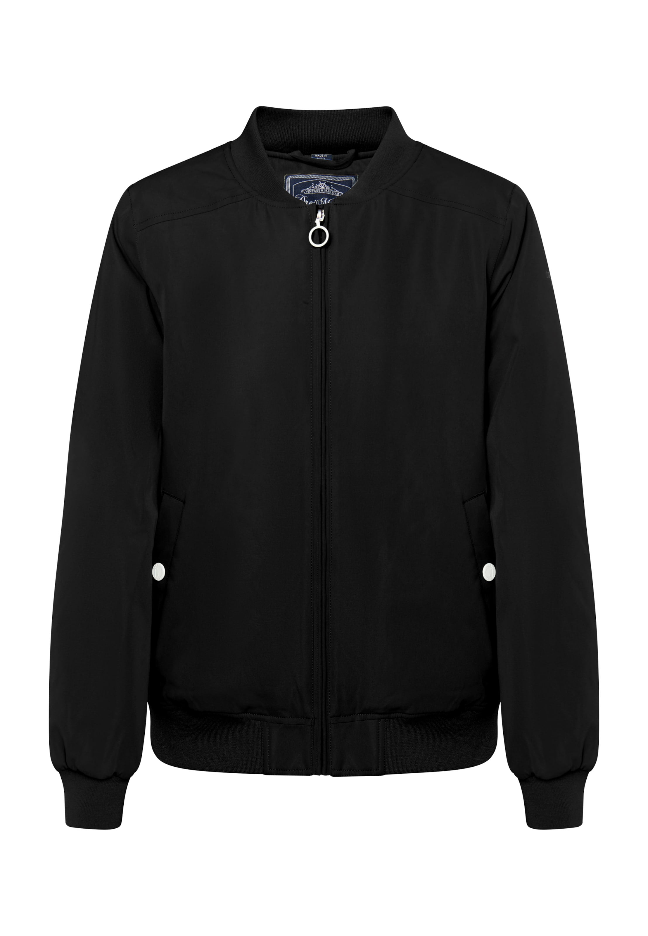 DreiMaster Maritim Функционално яке в черно: отпред