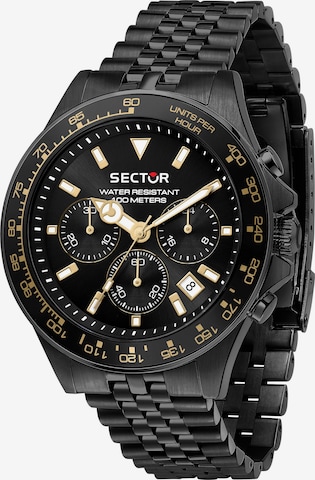 SECTOR Analog Watch in Black: front