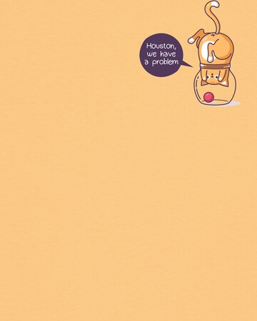 Maglietta ' Funny Cat ' di Watapparel in giallo