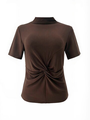Haut ' LISE ' Liberte Essentiel en marron : devant