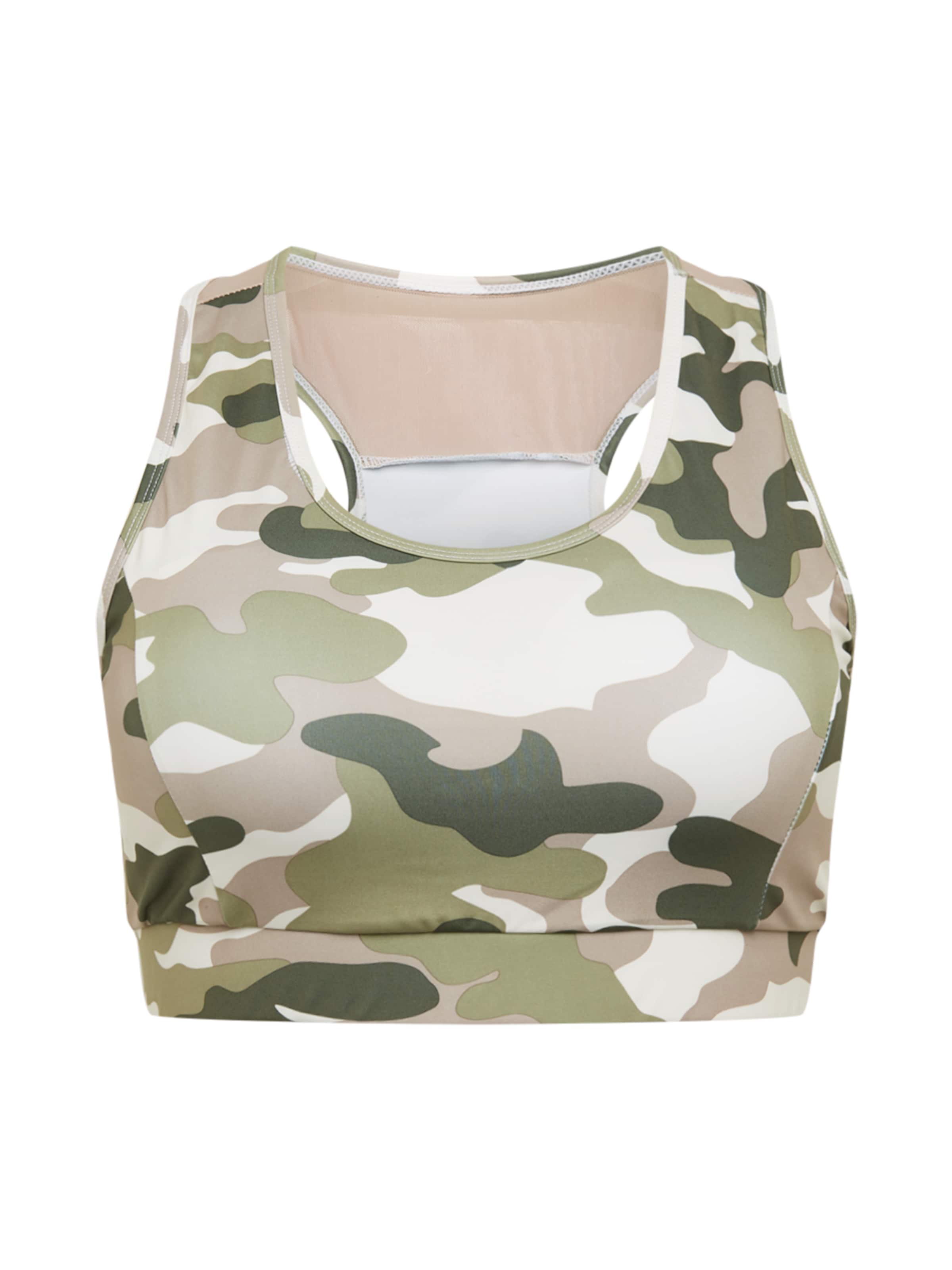 Urban Classics Korzetová Podprsenka – zelená: přední strana