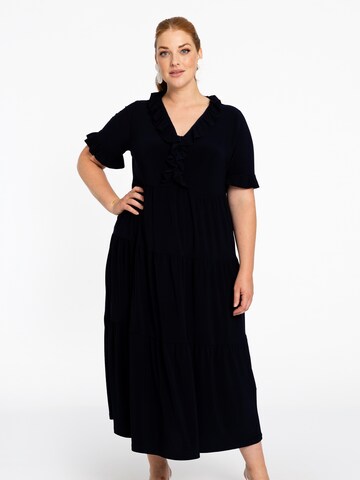 YOEK Jurk in Blauw: voorkant