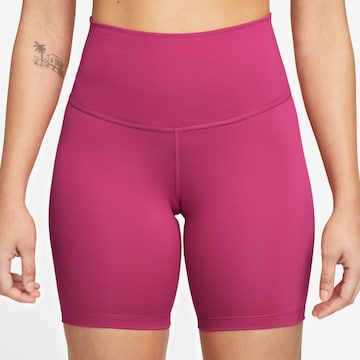 Skinny Pantalon de sport NIKE en rose : devant