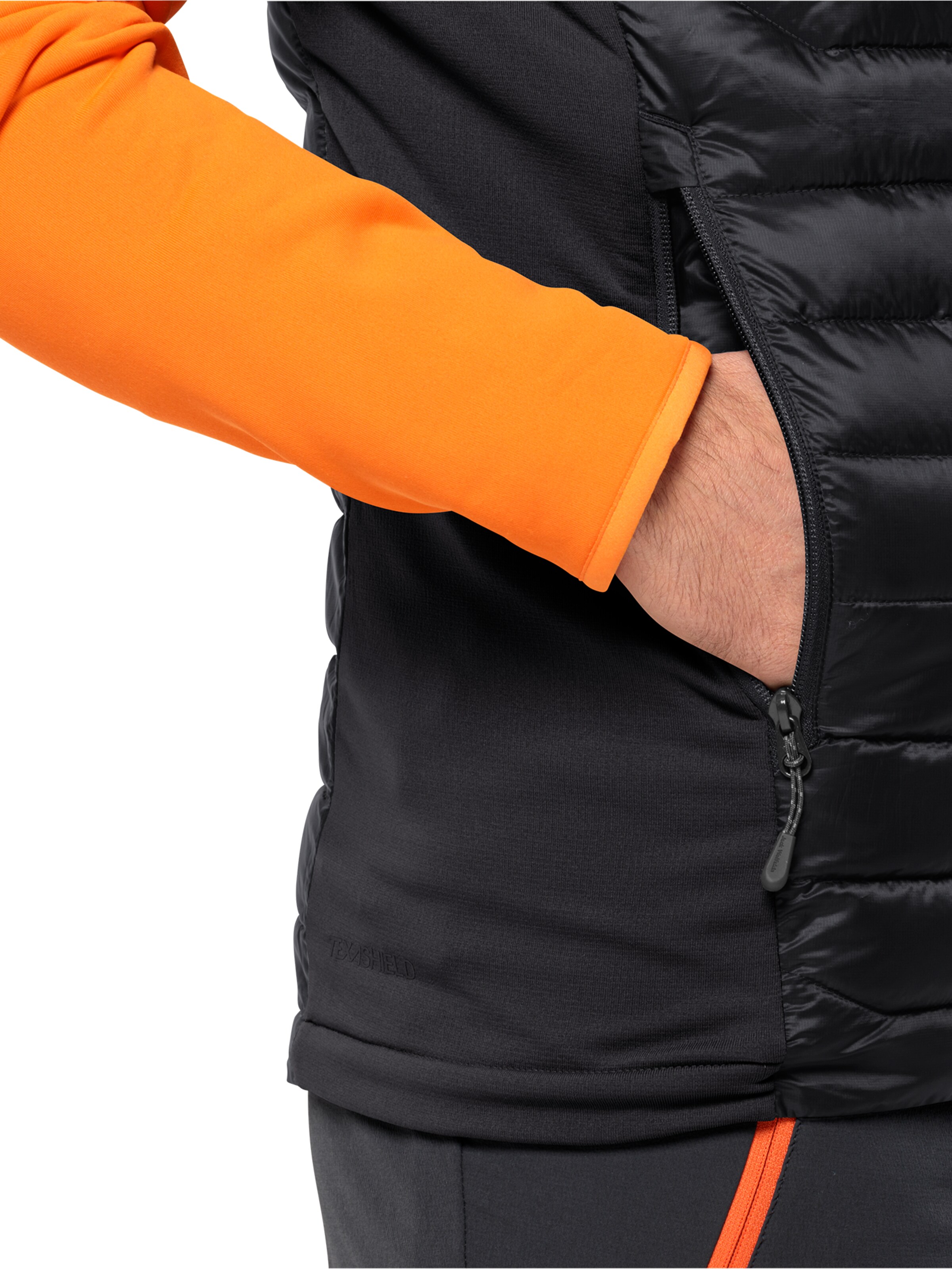 JACK WOLFSKIN Sportbodywarmer 'Routeburn Pro' in Zwart
