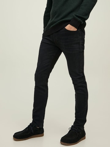 JACK & JONES - Slimfit Vaquero 'Tim' en negro: frente