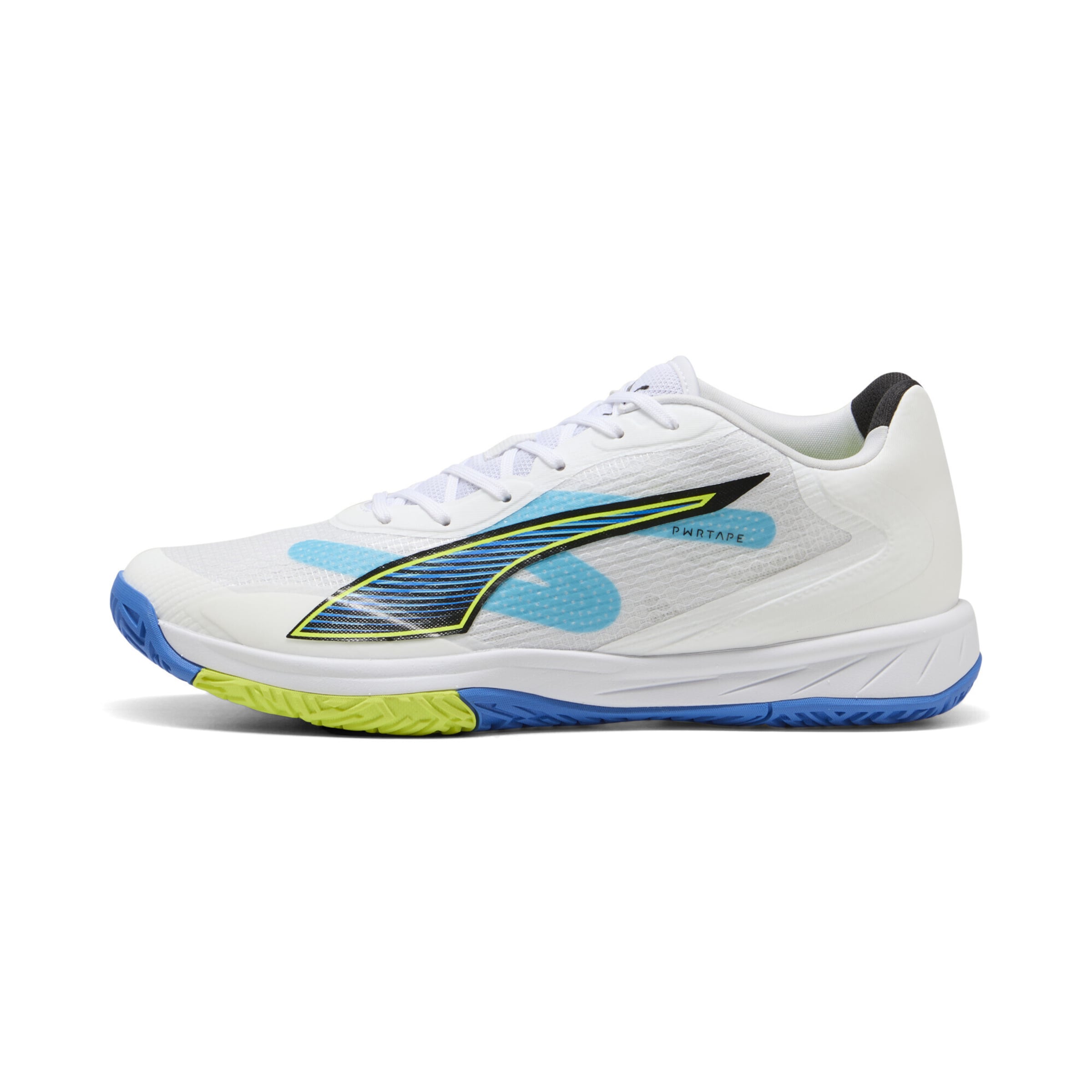 PUMA Chaussure de sport 'Accelerate Turbo 4 Game On' en bleu ciel / citron vert / noir / blanc, Vue avec produit