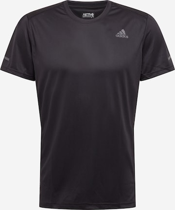 T-Shirt fonctionnel 'RUN IT' ADIDAS PERFORMANCE en noir : devant