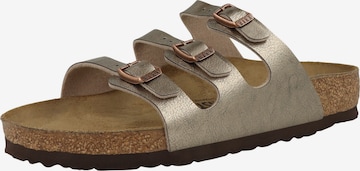 BIRKENSTOCK - Sapato aberto 'Florida' em castanho: frente