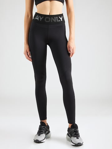 ONLY PLAY Slim fit Workout Pants in Black: front