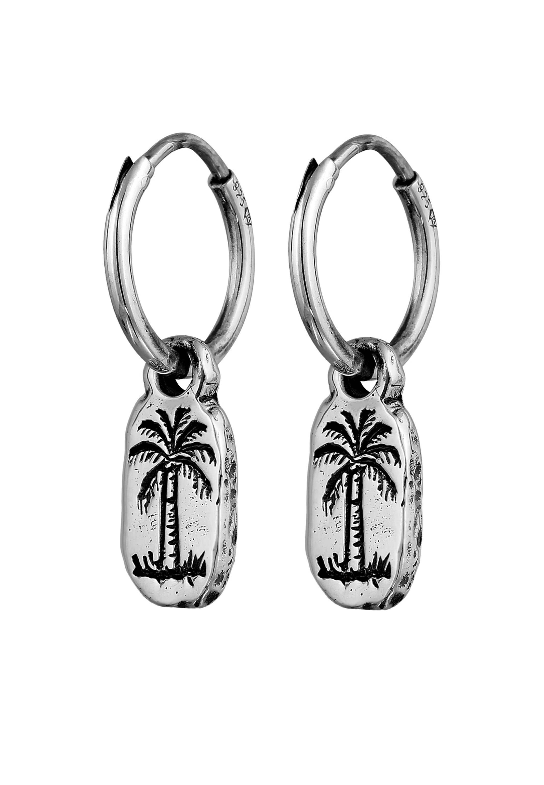 Haze&Glory Ohrringe 'Palme' in Silber: Vorderseite