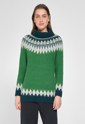 DAY.LIKE Sweater 'Alpaca' in Green: front