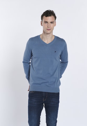 DENIM CULTURE Sweater ' TITO ' in Blue: front