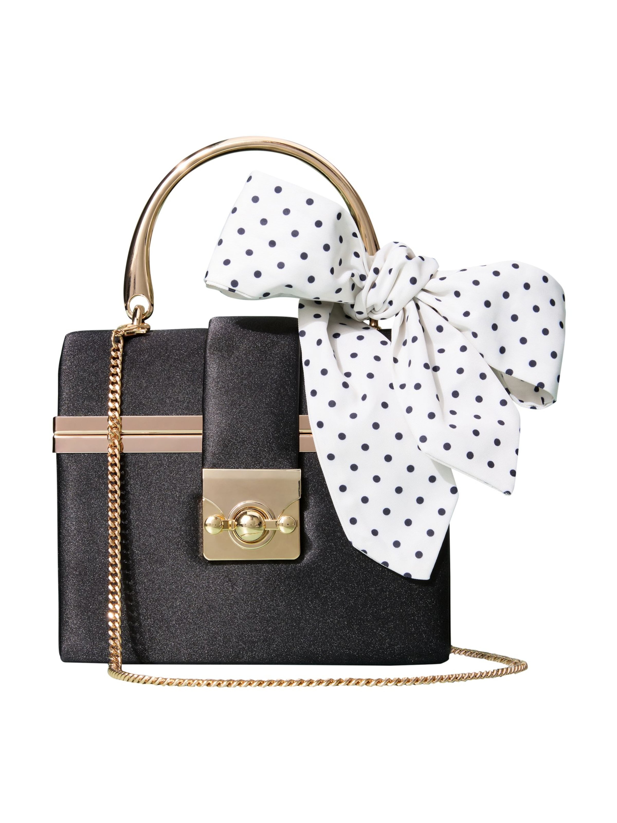 Next Clutch 'Tabitha Simmons X Next' in Schwarz: Vorderseite