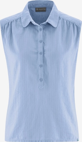 HempAge Blouse in Blue: front