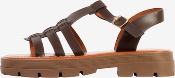 Sandales 'Kindersandalen mit Riemen' Super Mode en marron : devant
