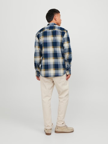 JACK & JONES Regular fit Button Up Shirt 'Brook' in Blue