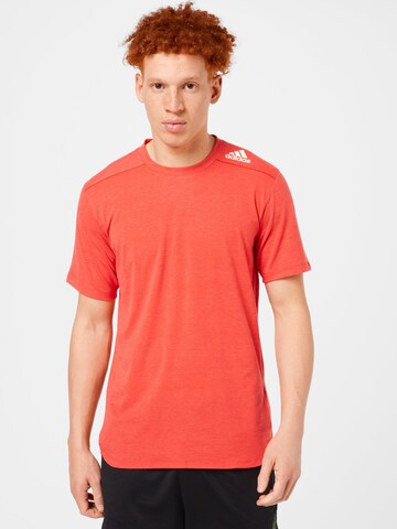 T-Shirt fonctionnel 'Designed for Training' ADIDAS SPORTSWEAR en rouge : devant