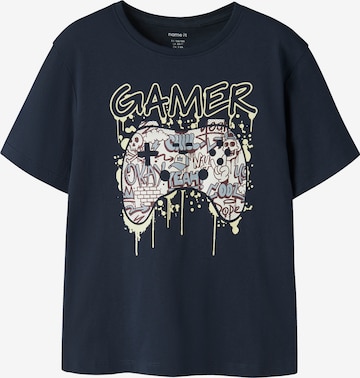 Tricou 'NKMVICTOR' de la NAME IT pe albastru: față