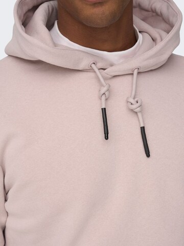 Only & Sons Regular fit Sweatshirt in Pink