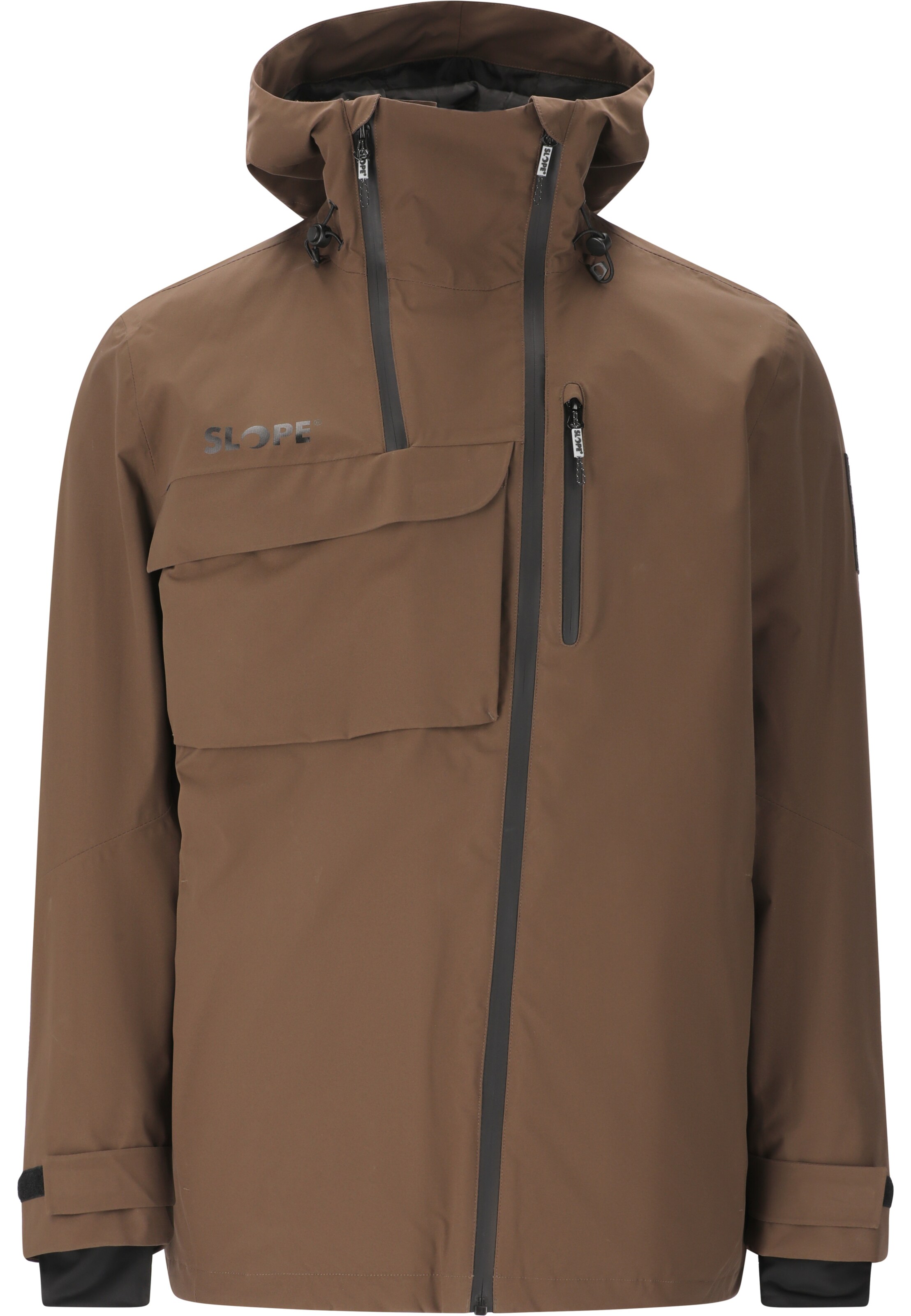 SLOPE Skijacke 'Zuko' in Braun: Vorderseite