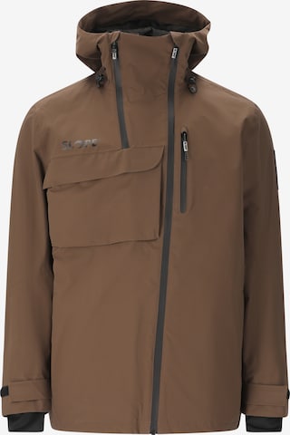 SLOPE Athletic Jacket 'Zuko' in Brown: front