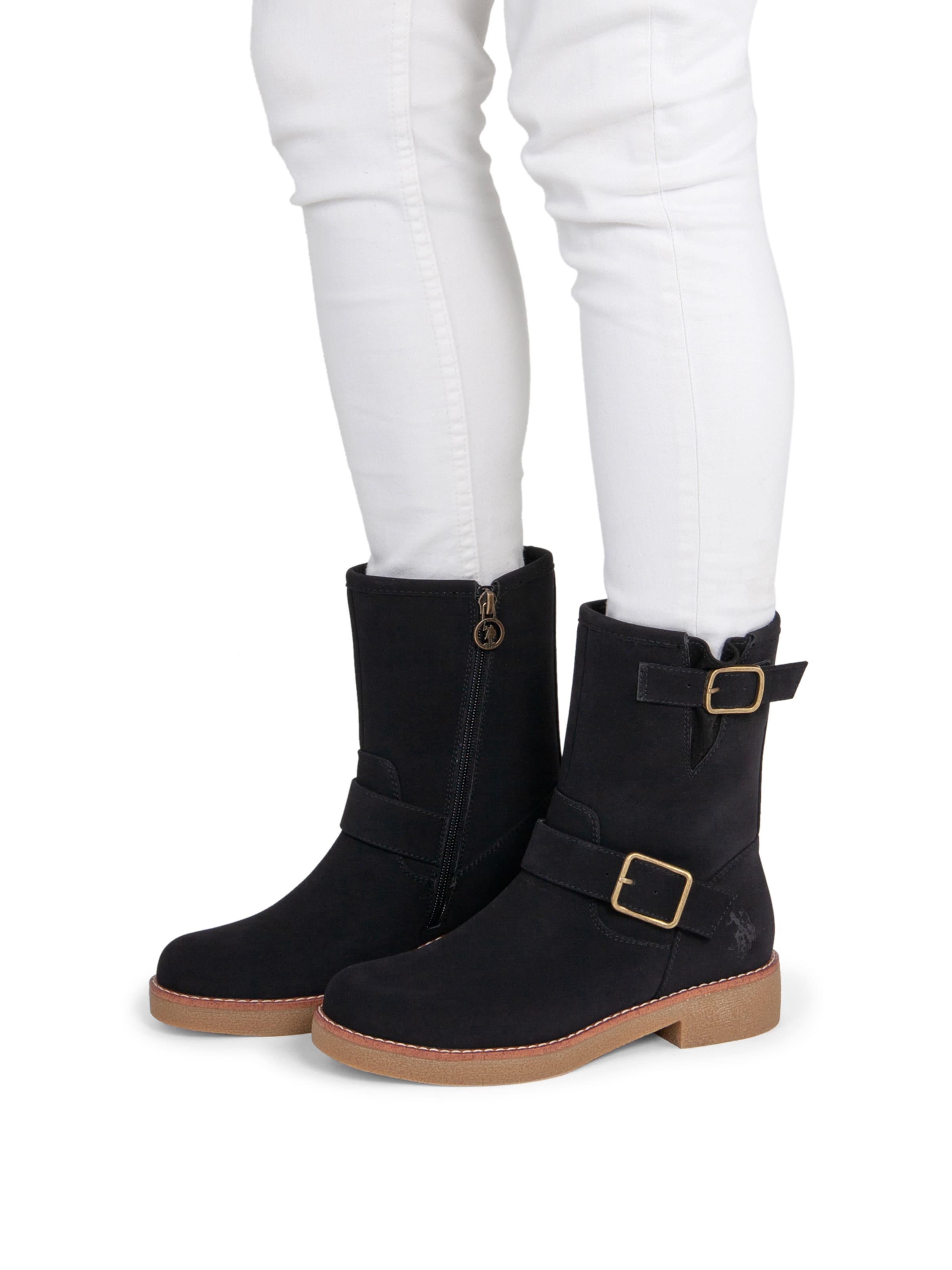 US POLO ASSN. Boots 'Maggie' in Black: front