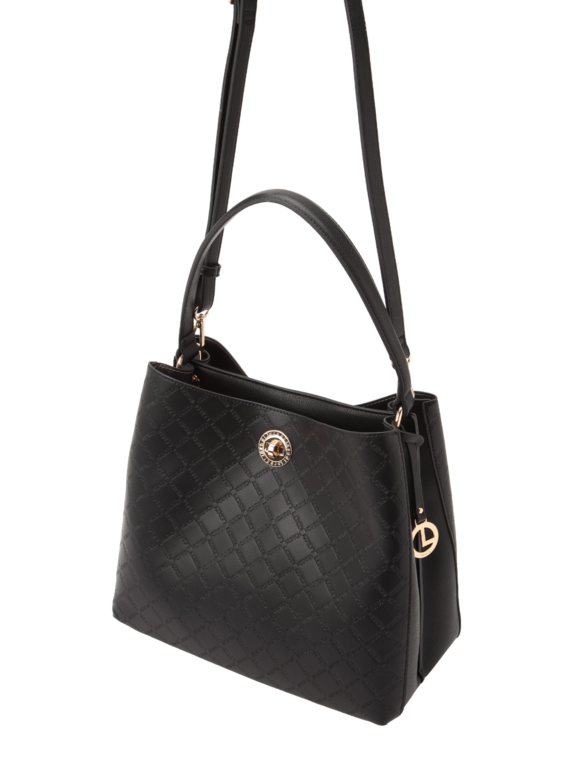 juoda L.CREDI Rankinė ant peties 'Filberta'