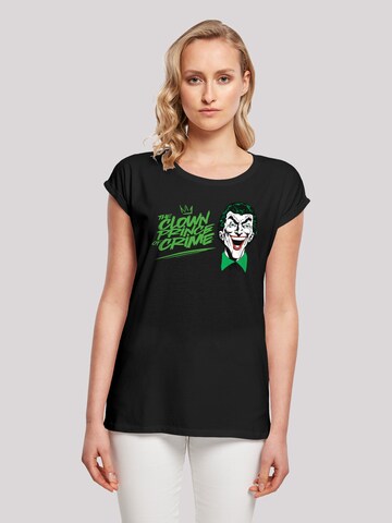 F4NT4STIC Shirt 'DC Comis Superhelden Batman Joker The Clown Prince Of Crime' in Black: front
