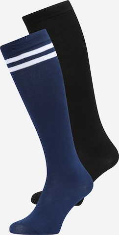 Chaussettes montantes Urban Classics en bleu : devant