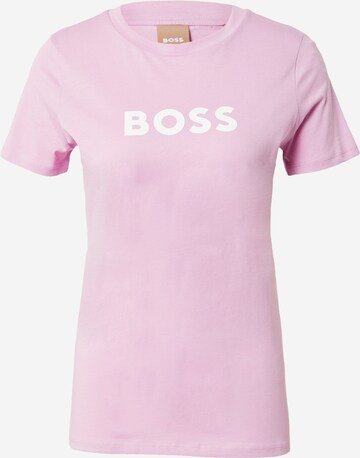 BOSS Orange Тениска 'Elogo' в розово: отпред