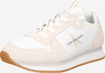 Calvin Klein Jeans Ниски маратонки в бяло: отпред