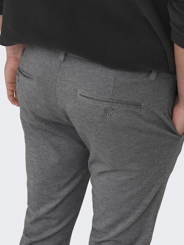 Only & Sons Дънки Tapered Leg Панталон Chino 'ONSMark' в сиво