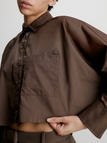 Calvin Klein Bluse in Braun