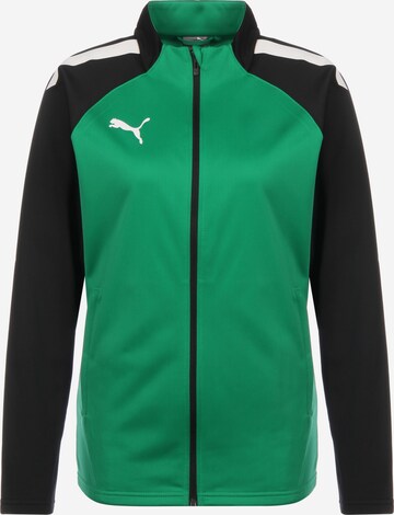 PUMA Athletic Jacket in Green: front