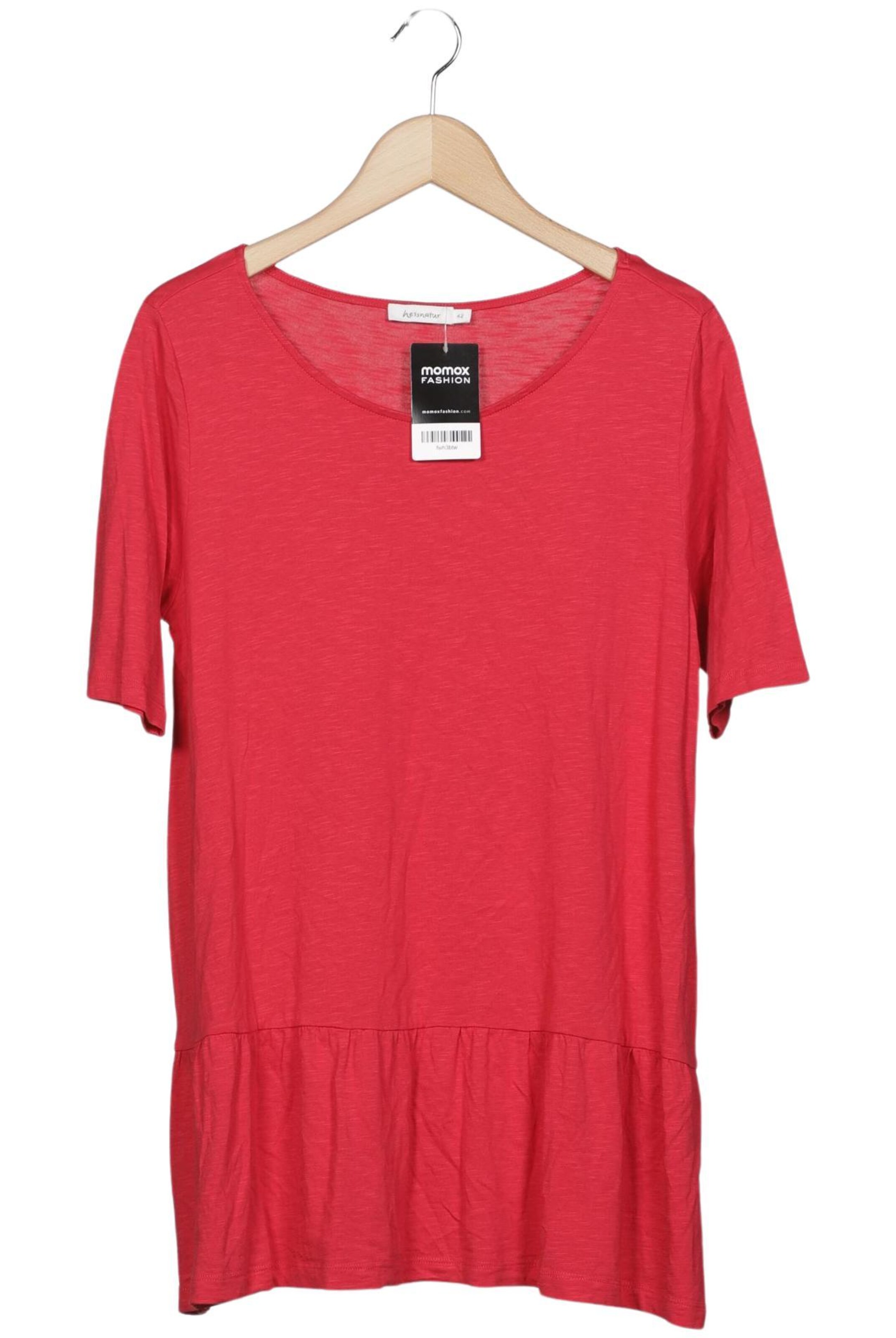 hessnatur Top & Shirt in XL in Red: front