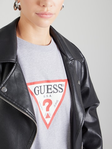 GUESS JEANS Тениска 'ICONIC' в сиво