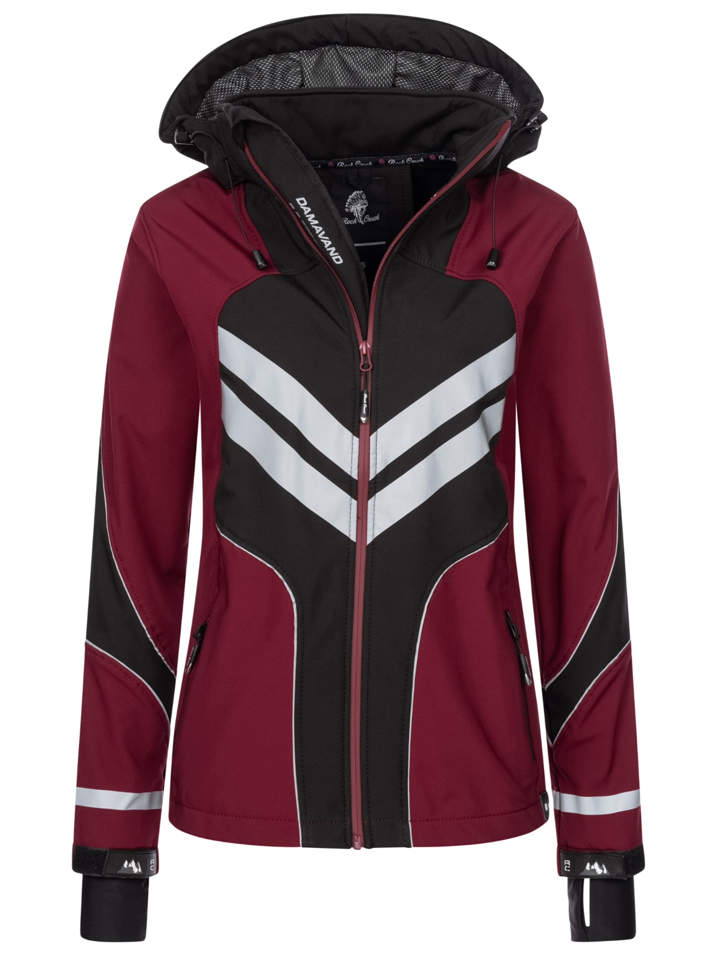 Rock Creek Outdoorjacke in Rot: Vorderseite