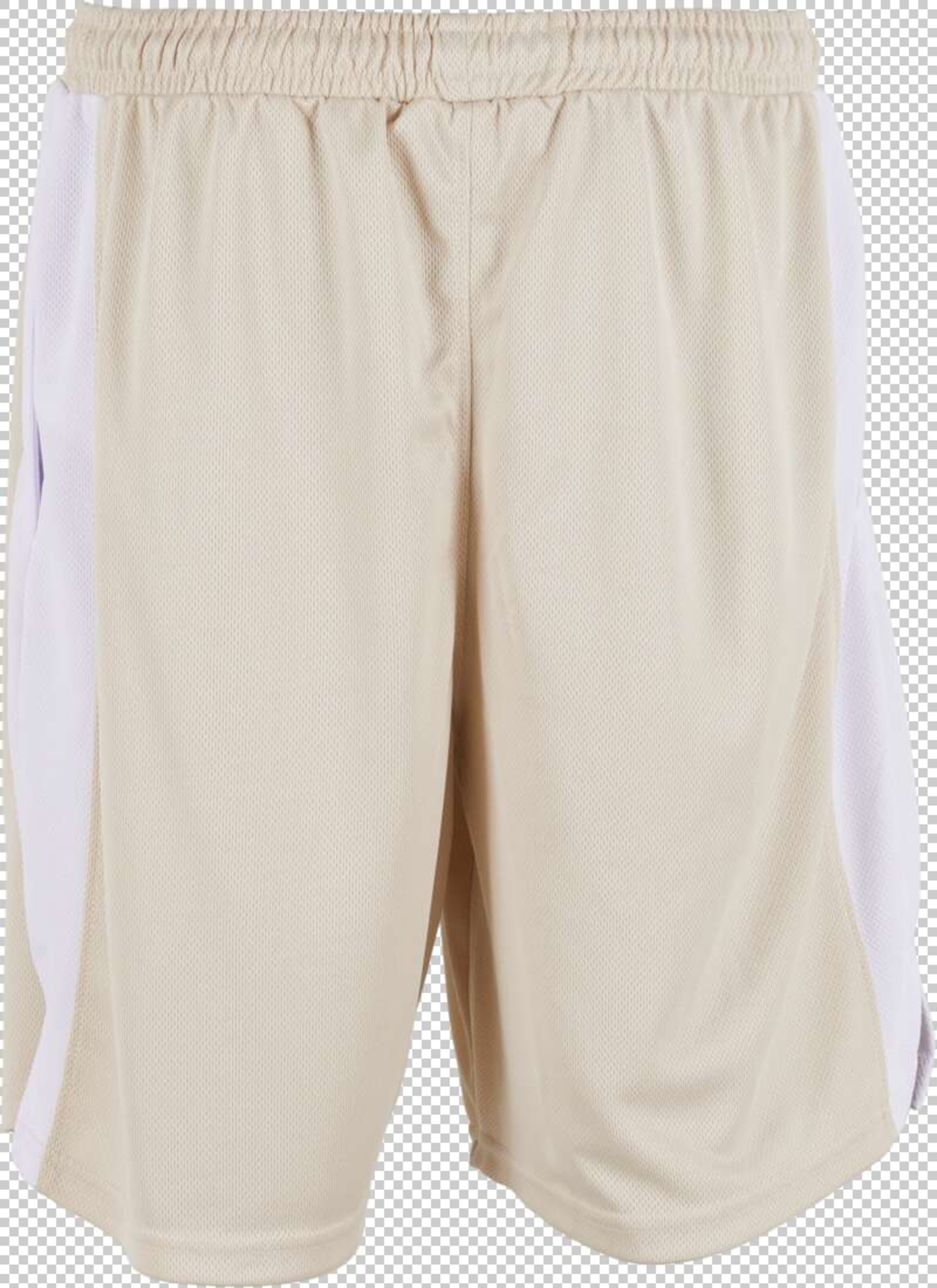 DEF Loosefit Byxa ' DEF STRIPES Short ' i beige: framsida