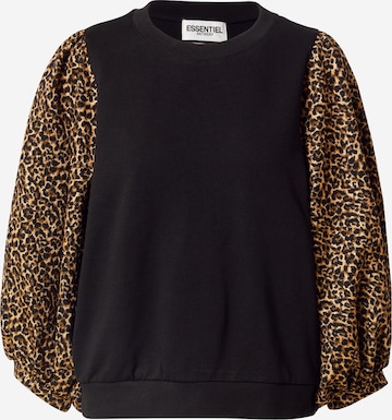 Essentiel AntwerpSweater majica - crna boja: prednji dio
