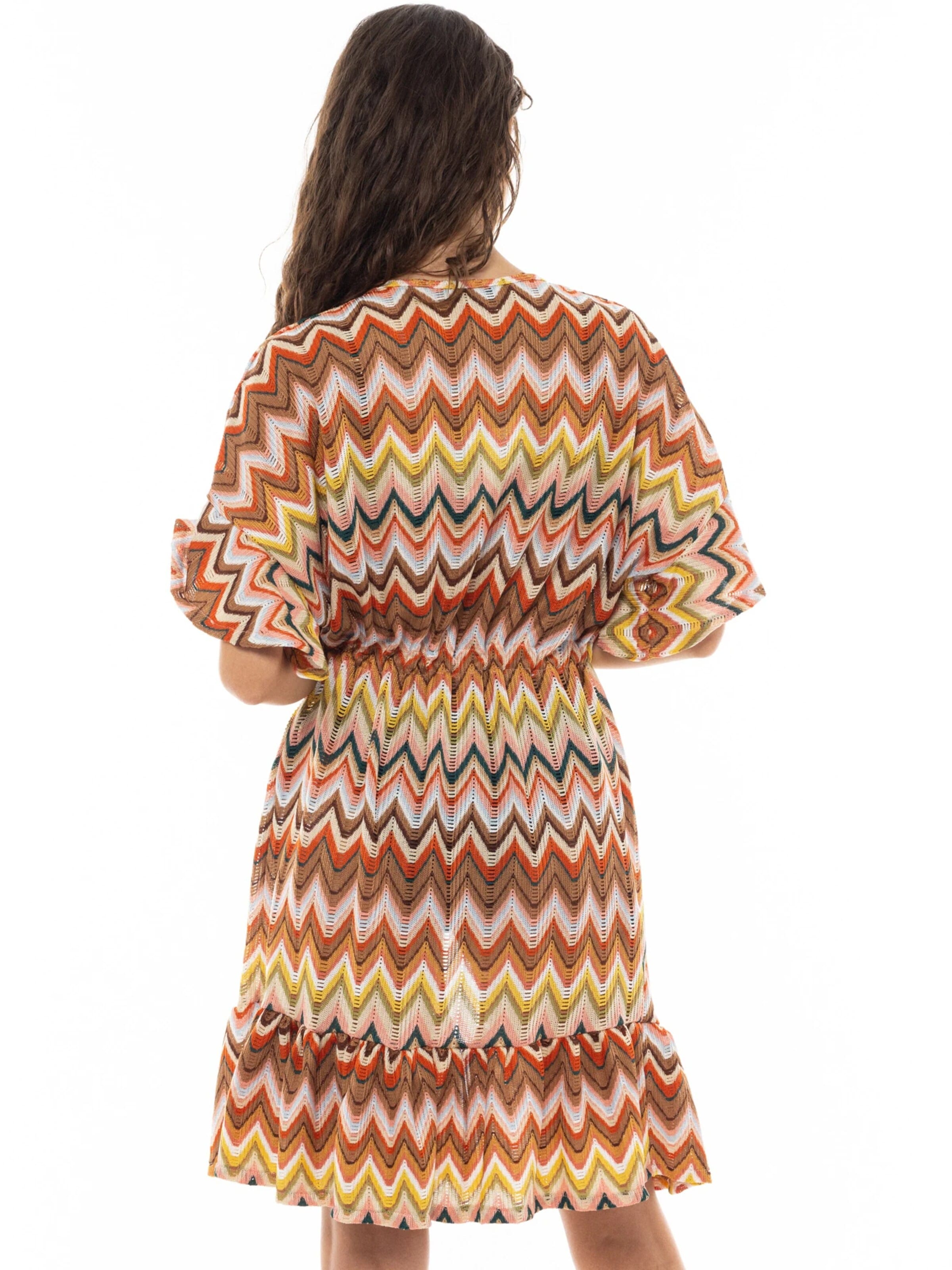 Robe d’été 'BEACHWEAR EMBRODERY RAINBOW' Pink Label en orange
