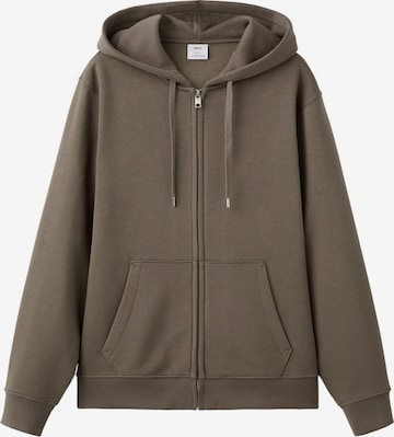 MANGO MAN Sweatjacke 'Bady' in Braun: Vorderseite