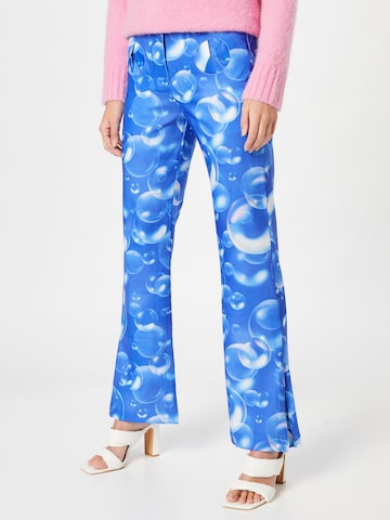 House of Sunny Flared Broek 'FANTASIA' in Blauw: voorkant