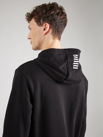 juoda EA7 Emporio Armani Megztinis be užsegimo