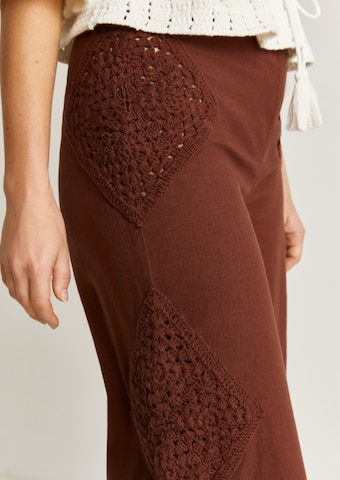 Wide Leg Pantalon Scalpers en marron